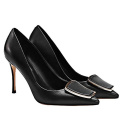 2019 High Heel Stiletto Women's Pumps  Black Genuine Leather x19-c132C Ladies Women custom Dress Shoes Heels For Lady